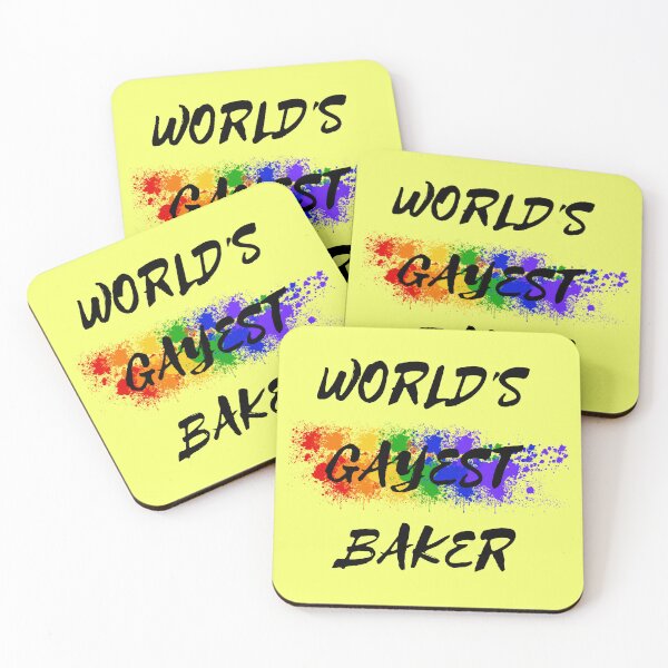 Item preview, World's Gayest Baker For Proud Gay Bakers In Yellow designed and sold by LuckyKermit.