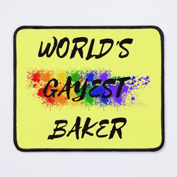 Item preview, World's Gayest Baker For Proud Gay Bakers In Yellow designed and sold by LuckyKermit.