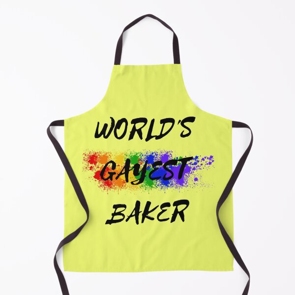 Item preview, World's Gayest Baker For Proud Gay Bakers In Yellow designed and sold by LuckyKermit.