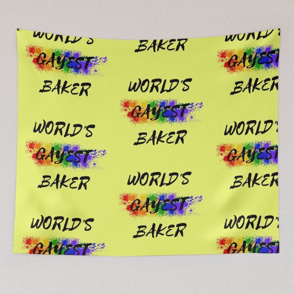 Item preview, World's Gayest Baker For Proud Gay Bakers In Yellow designed and sold by LuckyKermit.