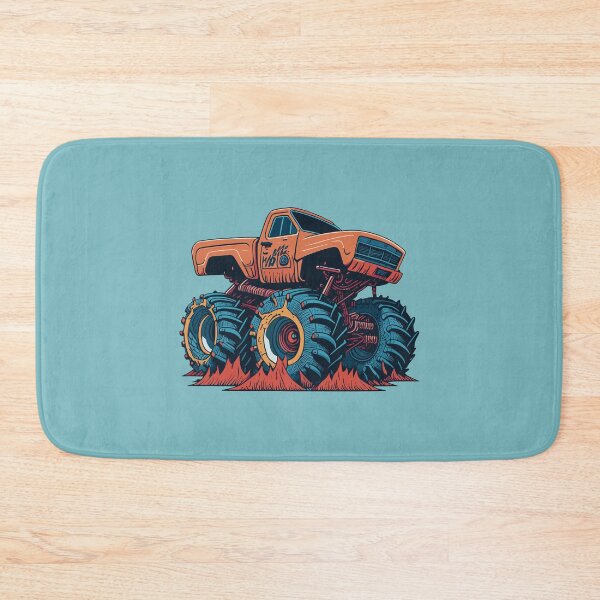 Item preview, Monster truck with big wheelies on a dirt track designed and sold by davidbomel-Art.