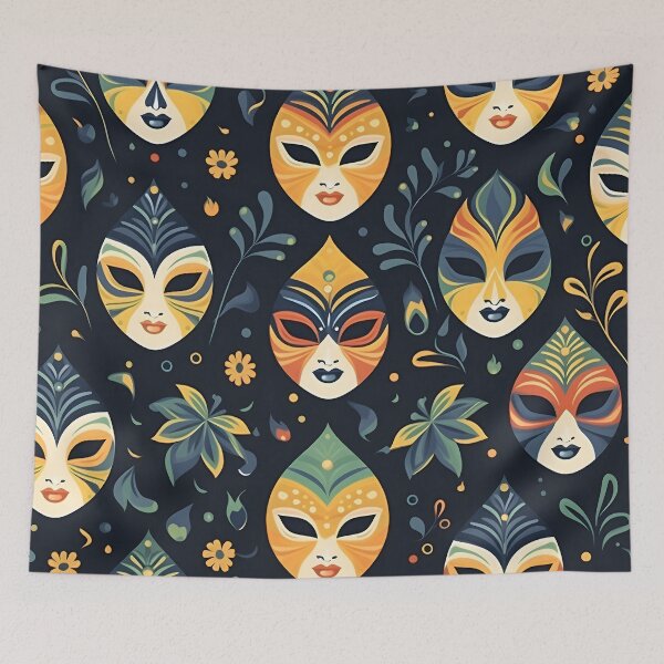 Item preview, Dark Venice Floral Mask designed and sold by StudioThink.