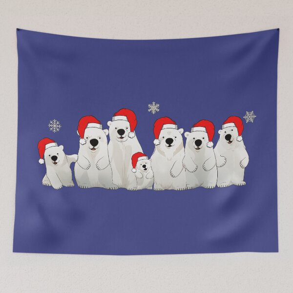 Item preview, Polar Bear Family Christmas Hats designed and sold by Nange and Gabe.