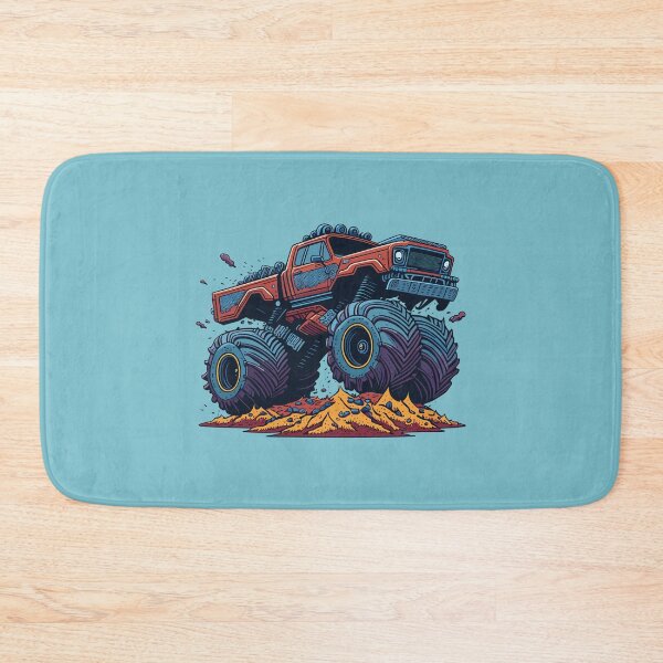 Item preview, Monster truck with big wheelies on a dirt track designed and sold by davidbomel-Art.