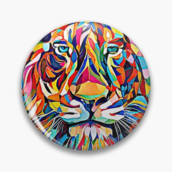 Item preview, The vector artwork of the colorful lion captivated everyone with its vibrant hues and intricate details. designed and sold by Best-Art-32.