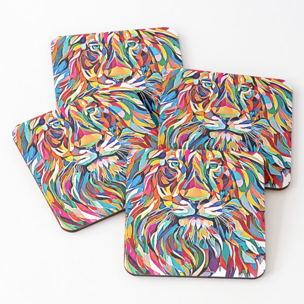 Item preview, The vector artwork of the colorful lion captivated everyone with its vibrant hues and intricate details. designed and sold by Best-Art-32.