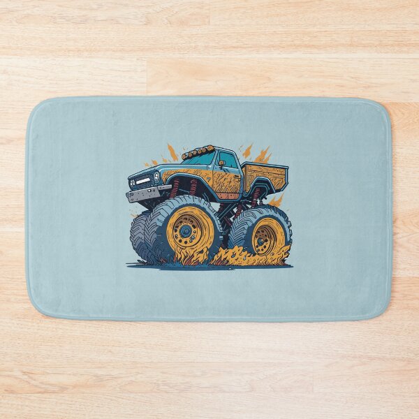 Item preview, Monster truck with big wheelies on a dirt track designed and sold by davidbomel-Art.