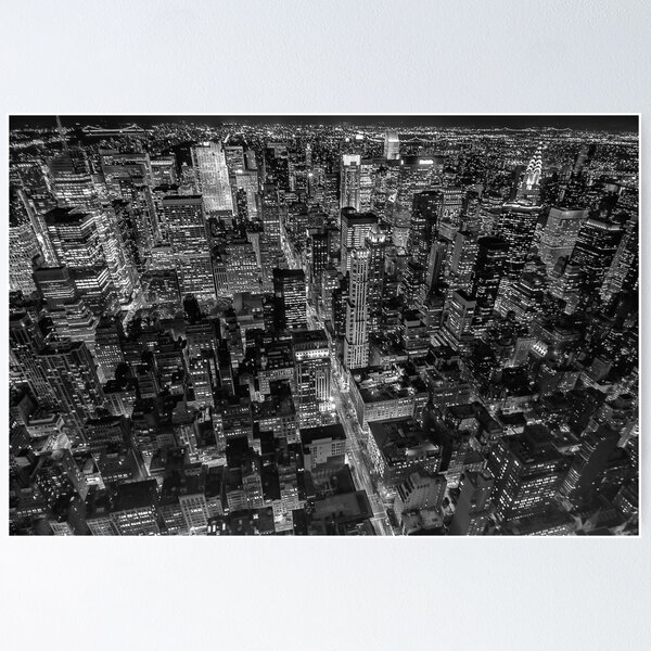 Item preview, Manhattan at night in black and white designed and sold by Photopat.