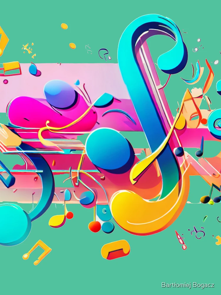 Thumbnail 4 of 4, iPhone Case, Colorful Musical Notes designed and sold by Bartłomiej Bogacz.