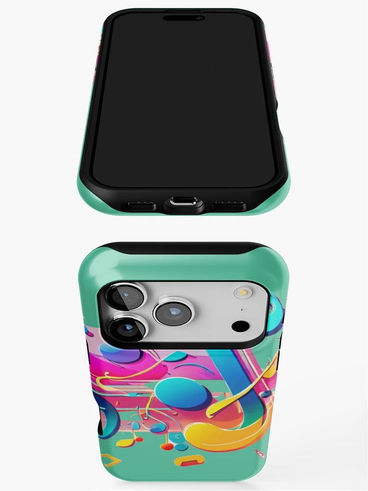 Thumbnail 3 of 4, iPhone Case, Colorful Musical Notes designed and sold by Bartłomiej Bogacz.