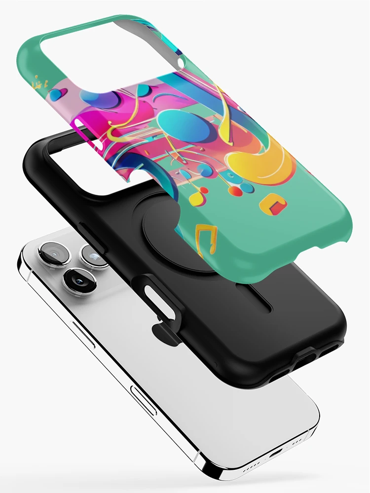 Thumbnail 2 of 4, iPhone Case, Colorful Musical Notes designed and sold by Bartłomiej Bogacz.