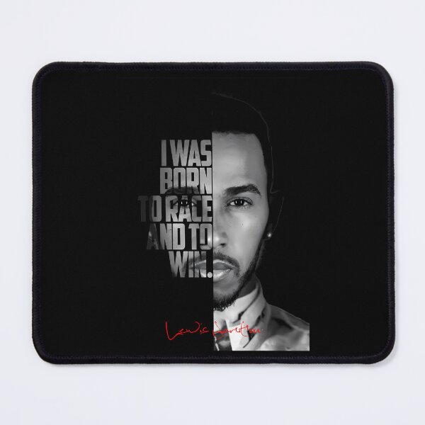 Item preview, Cita motivacional de Lewis Hamilton en blanco y negro. designed and sold by LavaAryana.
