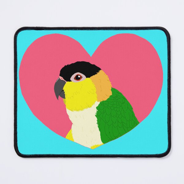 Item preview, Black Headed Caique in heart designed and sold by TiffinByLK.