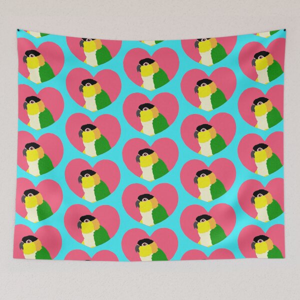 Item preview, Black Headed Caique in heart designed and sold by TiffinByLK.