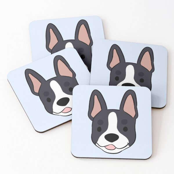 Item preview, Cute boston terrier dog face illustration  designed and sold by Yaragold.