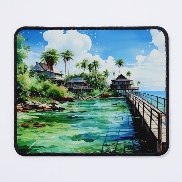 Item preview, Watercolor Design of the Maldives designed and sold by Sketch-Shack.