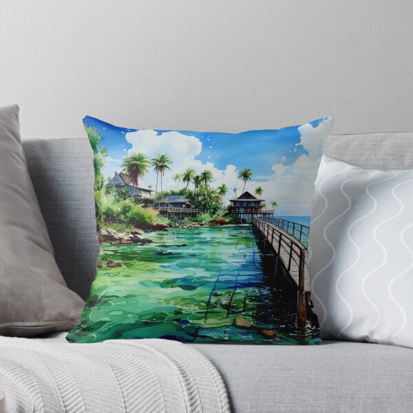 Item preview,  Watercolor Design of the Maldives designed and sold by Sketch-Shack.