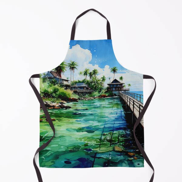 Item preview, Watercolor Design of the Maldives designed and sold by Sketch-Shack.