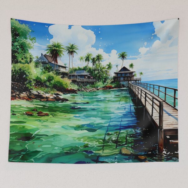 Item preview,  Watercolor Design of the Maldives designed and sold by Sketch-Shack.