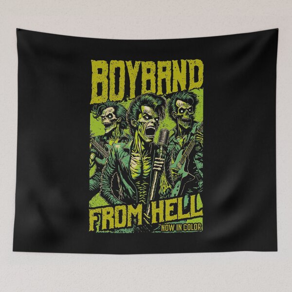 Item preview, Music Halloween Funny Retro Zombie Band Horror Movie Poster designed and sold by GrandeDuc.