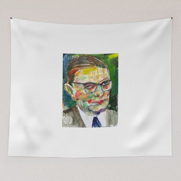 Item preview, SARTRE - watercolor portrait .6 designed and sold by lautir.