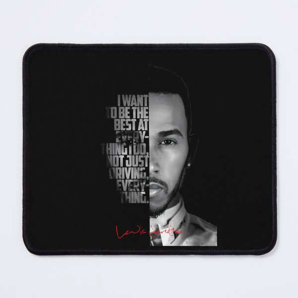 Item preview, Black and white Lewis Hamilton motivational quote. designed and sold by LavaAryana.