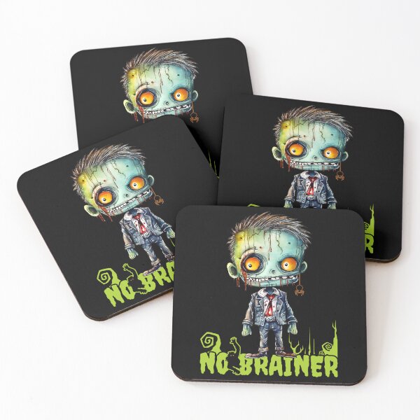 Item preview, No Brainer Zombie Boy - Halloween Zombie Gift designed and sold by InkyGenies.