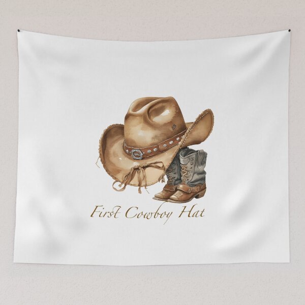 Item preview, First cowboy hat designed and sold by whitebirchmerch.