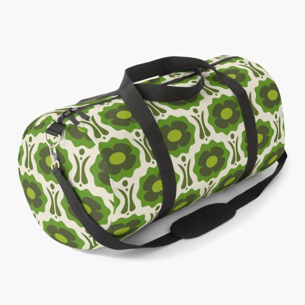 Item preview, KF 0139 F - Vintage Retro Dahlia 70s Floral Pattern in Green designed and sold by KhakiFinch.