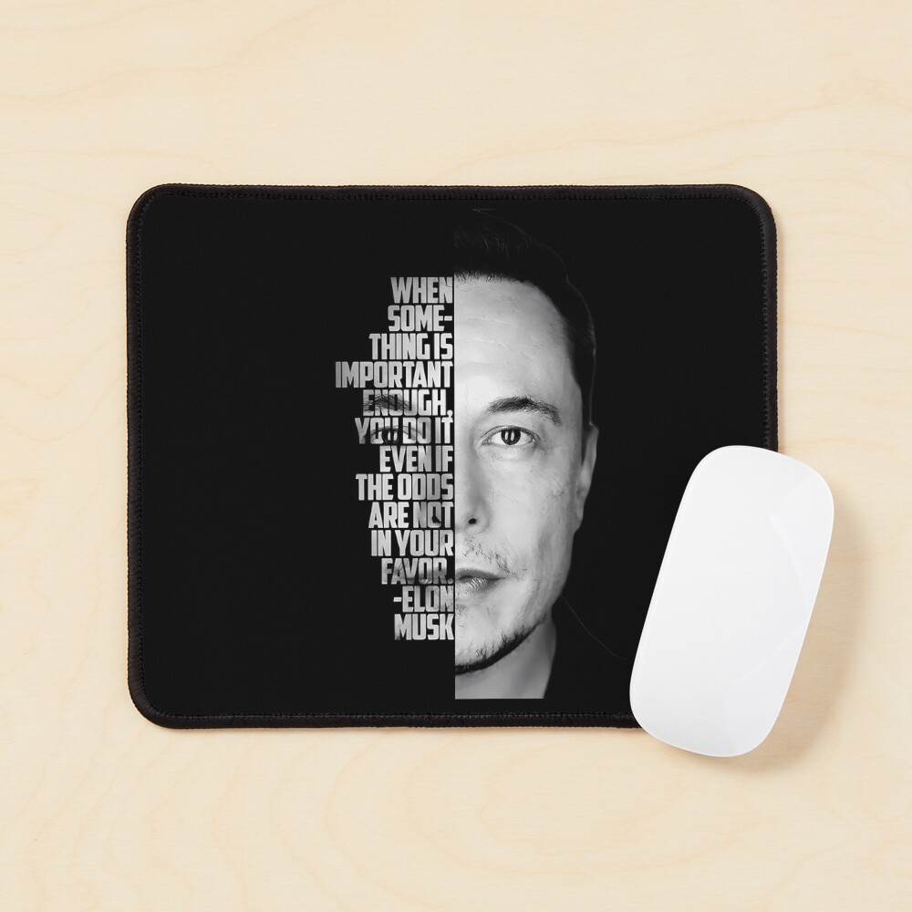"Black and white Elon Musk inspirational quote" Poster for Sale by ...
