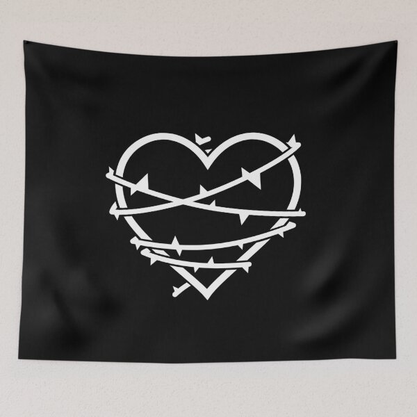 Item preview, Minimalist White Heart in Thorns designed and sold by RiciPaneto.