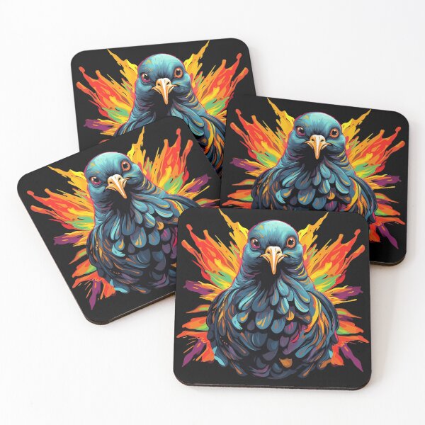 Item preview, Psychedelic Pigeon Serenade: Urban Avian Elegance designed and sold by PsyCloth.