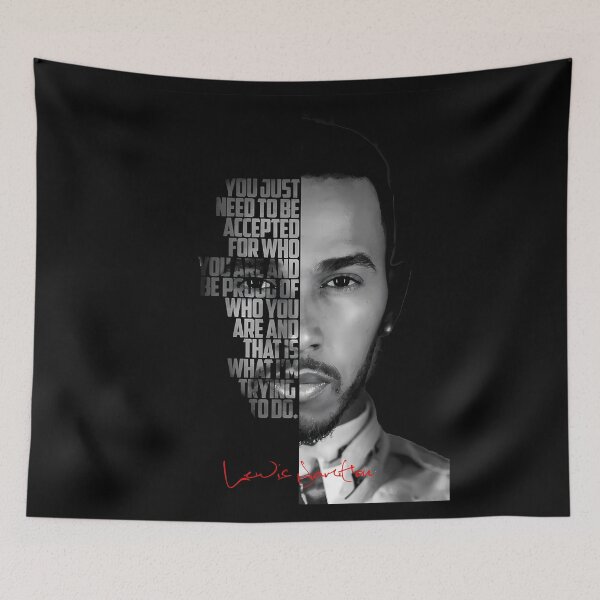 Item preview, Black and white Lewis Hamilton motivational quote. designed and sold by LavaAryana.