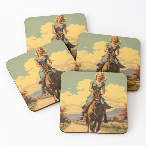 Item preview, A Pin Up Girl Riding a Horse designed and sold by GoodOldVintage.