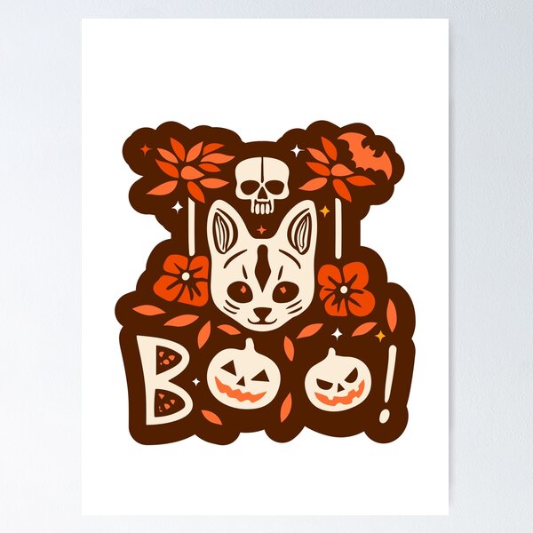 Item preview, Halloween cat, booo, scary,  designed and sold by Krmdesign.