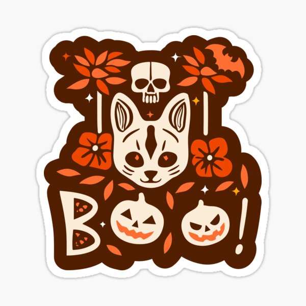 Item preview, Halloween cat, booo, scary,  designed and sold by Krmdesign.