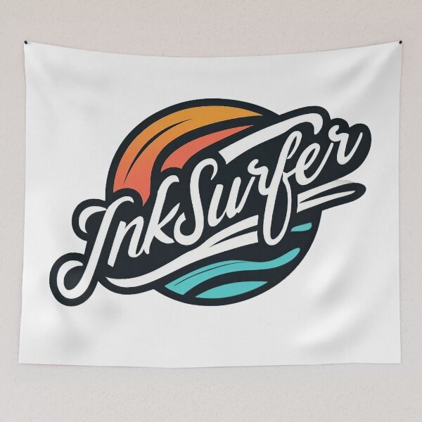 Item preview, Vintage Style Ink Surfer designed and sold by WallAndAll.