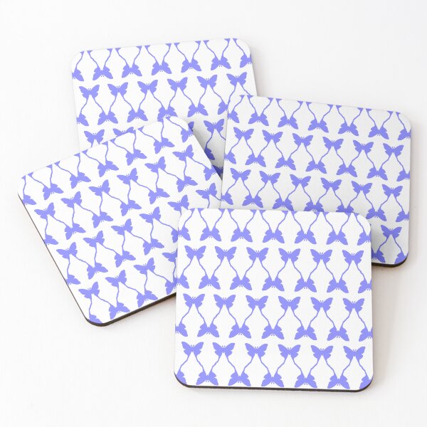 Item preview, Butterfly Tango Blue-Violet on White Repeat 5748 designed and sold by Art in My Loft.