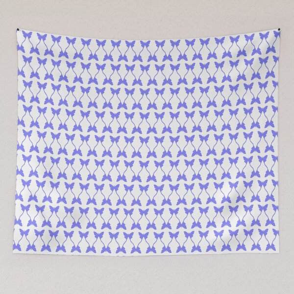 Item preview, Butterfly Tango Blue-Violet on White Repeat 5748 designed and sold by Art in My Loft.