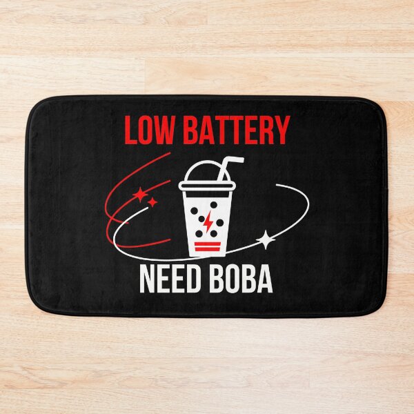 Item preview, Low Battery Need Boba designed and sold by WhitepaperStyle.