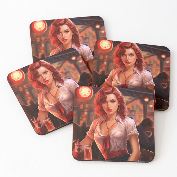 Item preview, A Vintage Pin Up Girl at a Restaurant designed and sold by GoodOldVintage.
