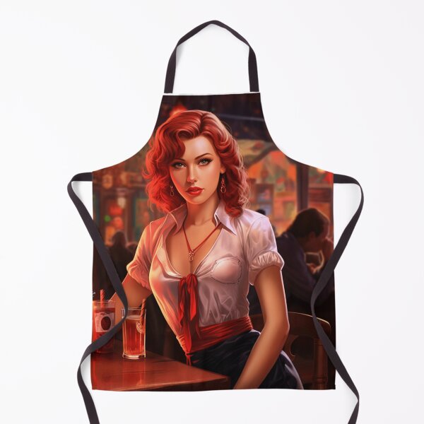 Item preview, A Vintage Pin Up Girl at a Restaurant designed and sold by GoodOldVintage.