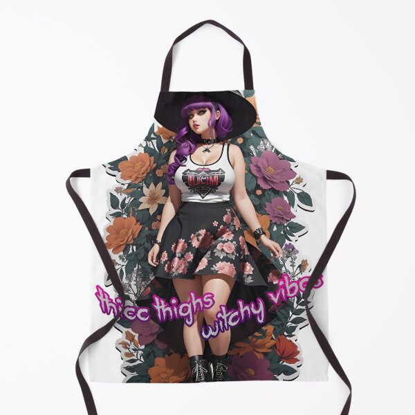 Item preview, Thicc Thighs Witchy Vibes - Whimsigoth Witch-Core Art designed and sold by FuroAI.