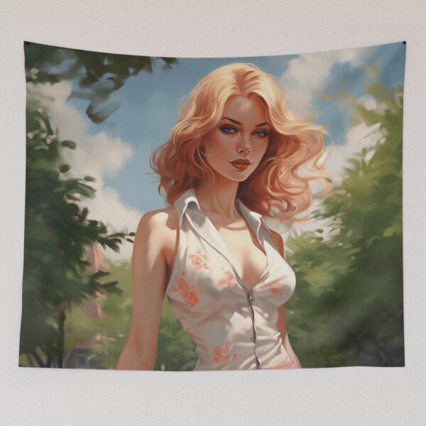 Item preview, A Vintage Blonde Pin Up Girl Illustration designed and sold by GoodOldVintage.
