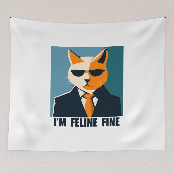 Item preview, I'm Feline Fine designed and sold by BunnieFloof.