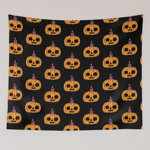 Item preview, Halloween Scary pumpkin head on the burning candle  designed and sold by Hussain Shirts.