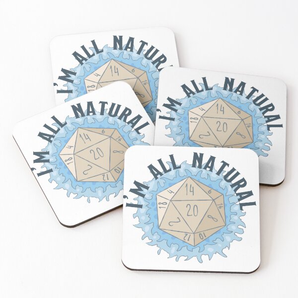Item preview, I'm All Natural! Dungeons and Dragons Fan Graphic designed and sold by FandomINK.