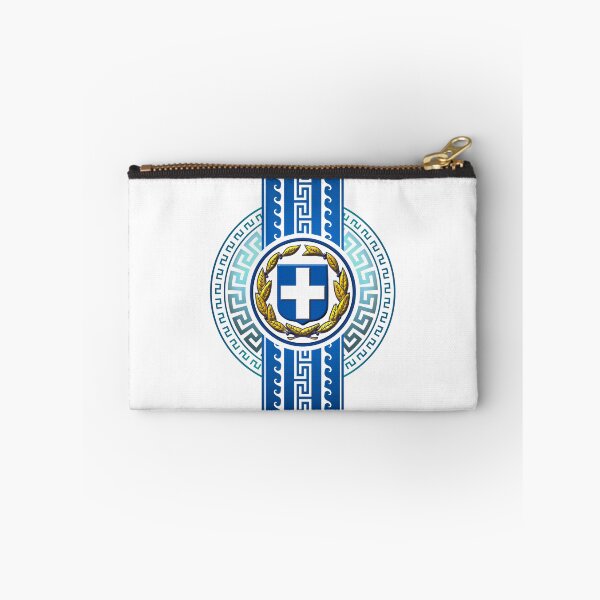 Item preview, Ellas Greece Dark Blue Stripe Greek Key designed and sold by Yiorgos Designs.