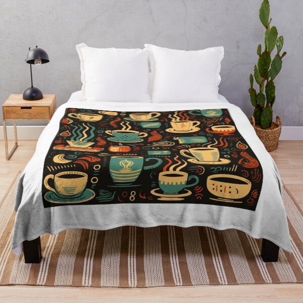 Item preview, Coffee lovers retro pattern  designed and sold by SmileshareShop.