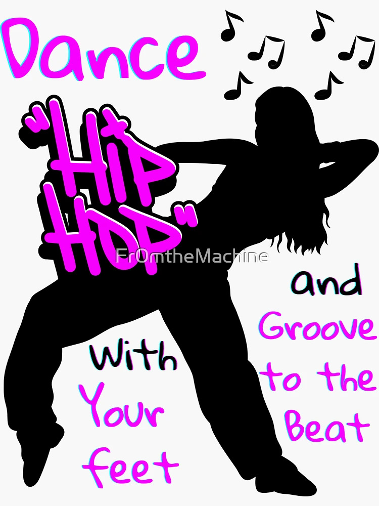 Hip Hop Graffiti Text and Dancer Design SVG Vector Cutting File